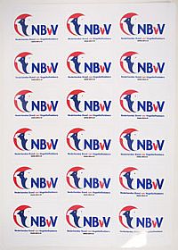 Stickers NBvV klein 10 vel